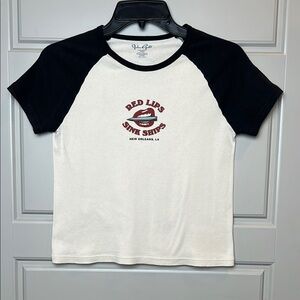 Black and Oatmeal Graphic Tee